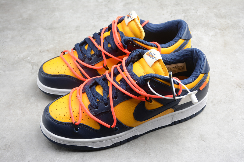 Gz Off-White X Dunk Low University Gold/Midnight Navy 21