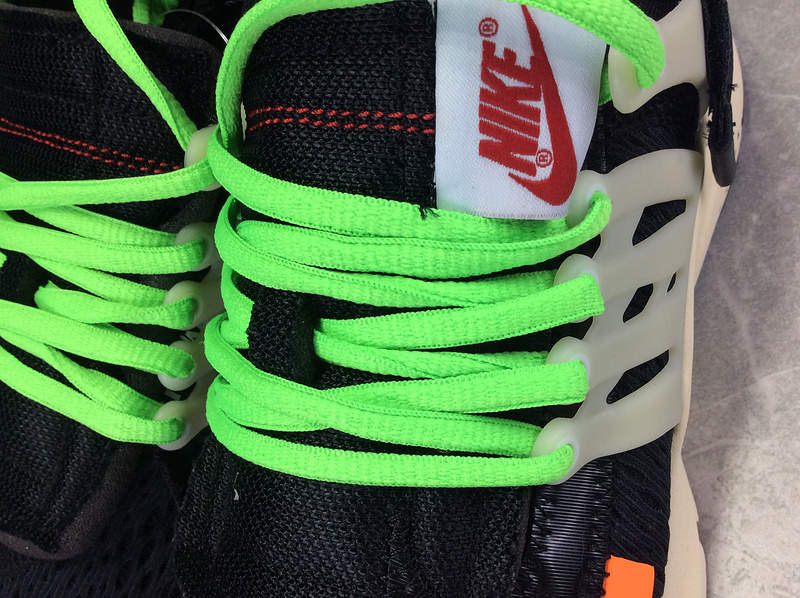 Air Presto X Ow Black/Black-White/Green 3