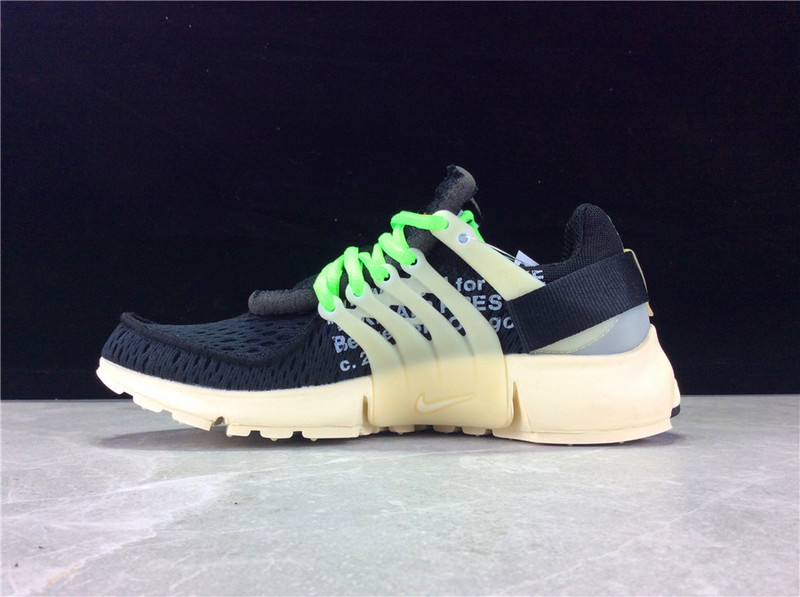 Air Presto X Ow Black/Black-White/Green 13