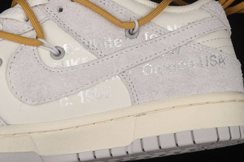 Ow X Sb Dunk Low Lot 37 Of 50 Sail/Neutral Grey/Yellow 11