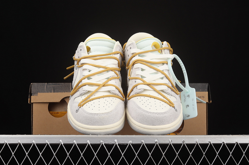 Ow X Sb Dunk Low Lot 37 Of 50 Sail/Neutral Grey/Yellow 17