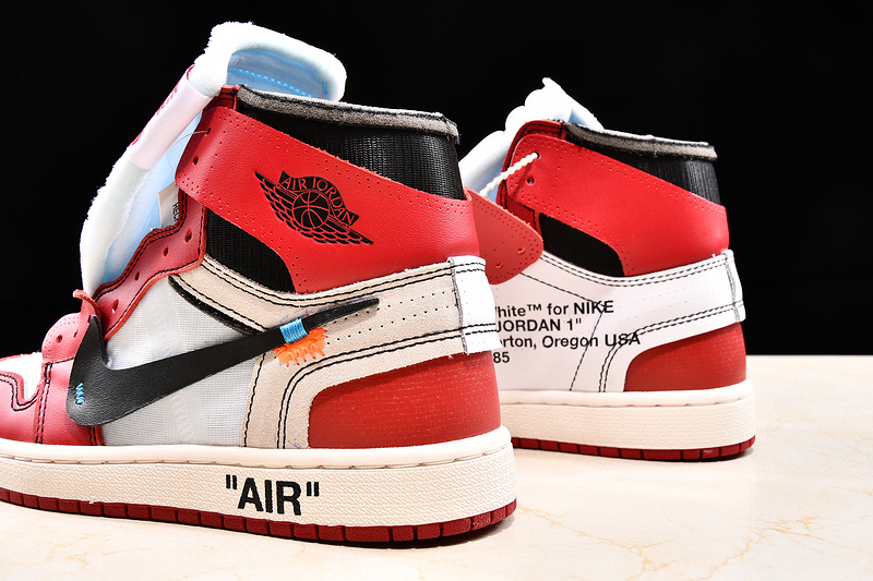 Get Air Jordan 1 High X Off White Chicago White/Black-Varsity Red 29