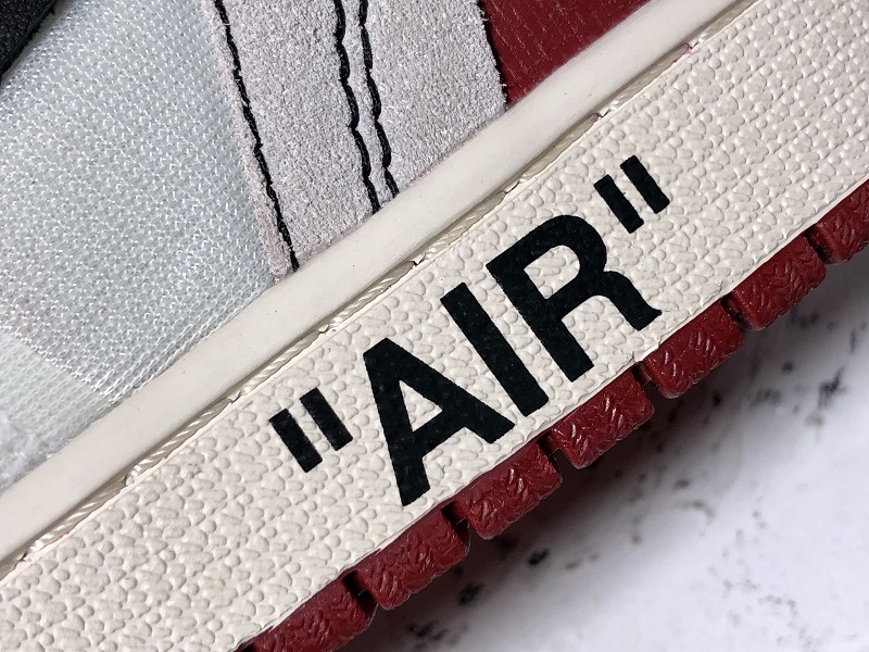 Owf Air Jordan 1 High X Off White Chicago White/Black-Varsity Red 3