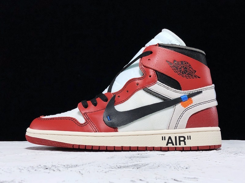 Owf Air Jordan 1 High X Off White Chicago White/Black-Varsity Red 19