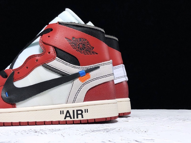 Owf Air Jordan 1 High X Off White Chicago White/Black-Varsity Red 27