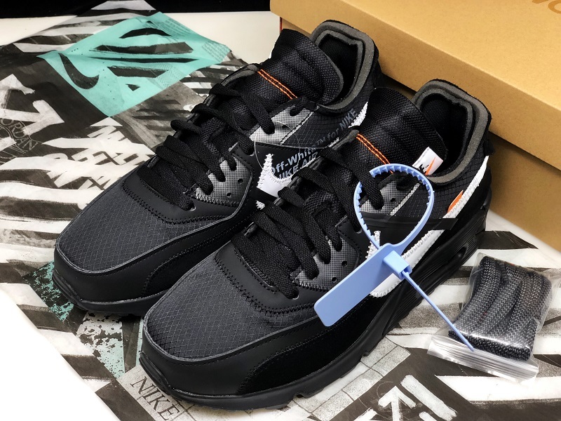 H12 Air Max 90 Off-White Black/Black-Cone-White 19