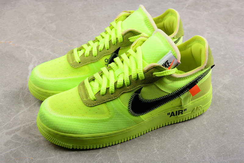 Ow X Air Force 1 Low Volt/Cone-Black-Hyper Jade 23