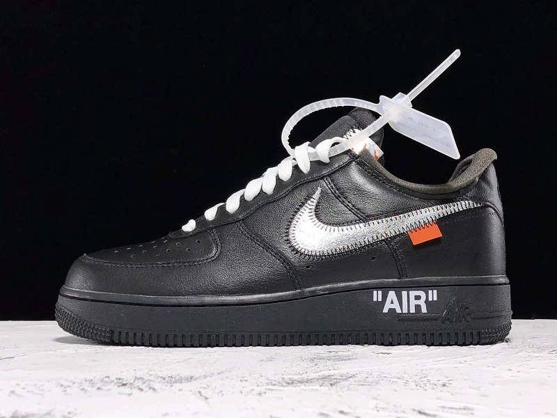 St Off White X Air Force 1 Low 07 Virgil Black/Metallic Silver 7