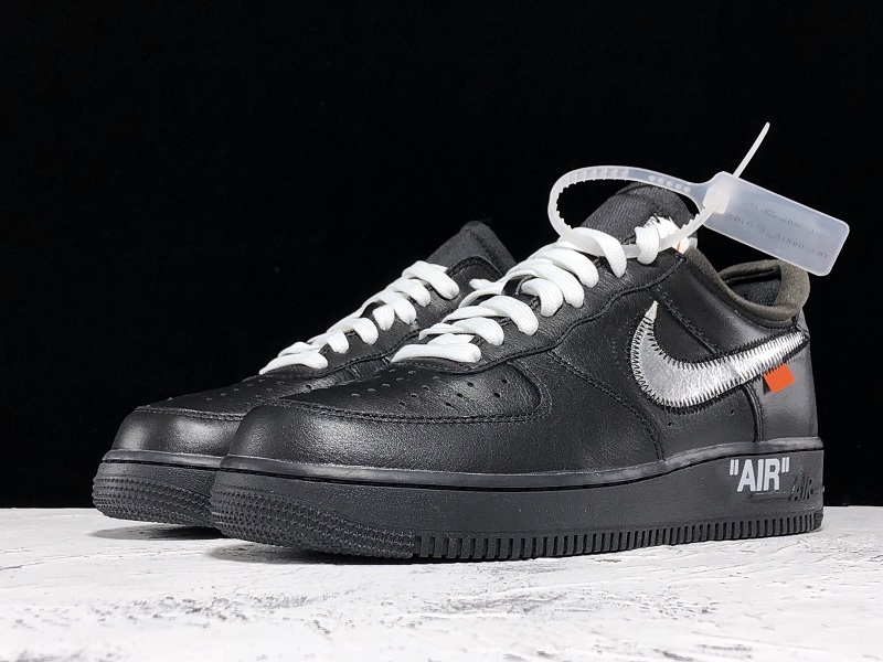 St Off White X Air Force 1 Low 07 Virgil Black/Metallic Silver 9