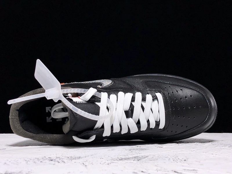 St Off White X Air Force 1 Low 07 Virgil Black/Metallic Silver 19