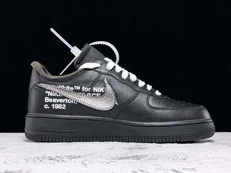 St Off White X Air Force 1 Low 07 Virgil Black/Metallic Silver 23