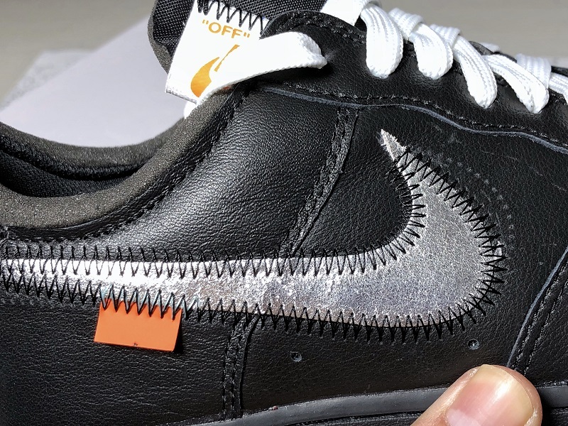 St Off White X Air Force 1 Low 07 Virgil Black/Metallic Silver 37