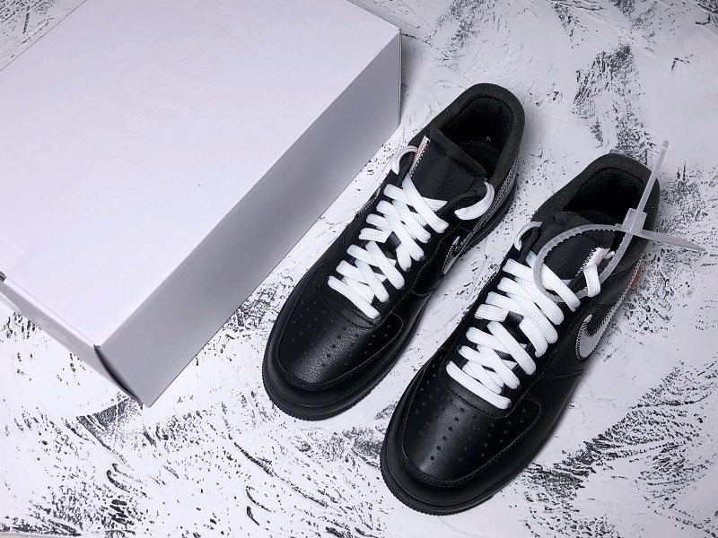 St Ow X Air Force 1 Low 07 Virgil Black/Metallic Silver 37