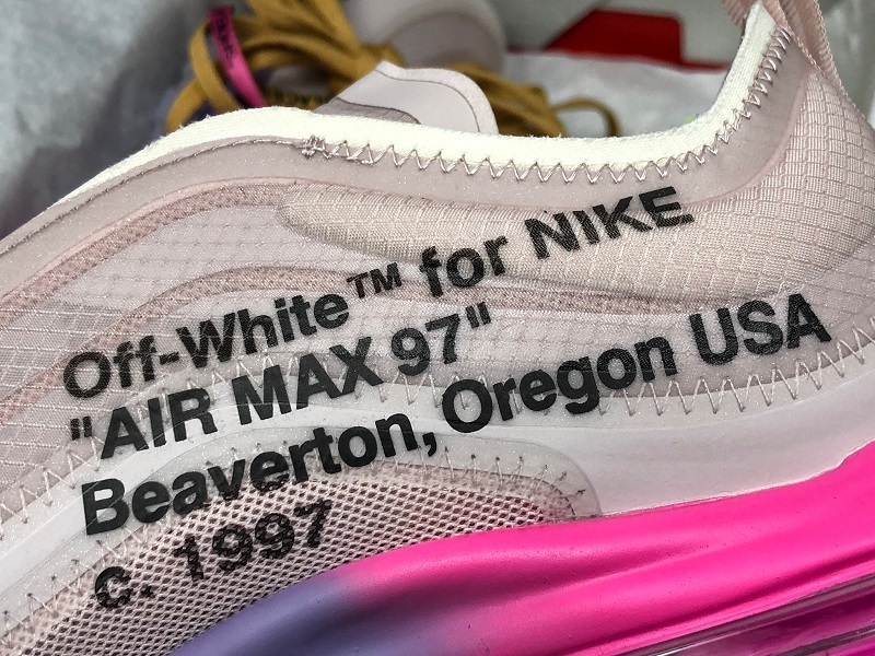 Bc Off-White Air Max 97 Queen Ny Elemental Rose/Black 7