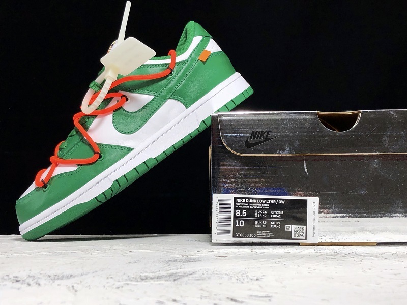 Plus Ow X Futura X Dunk Low Powder Green/White 39