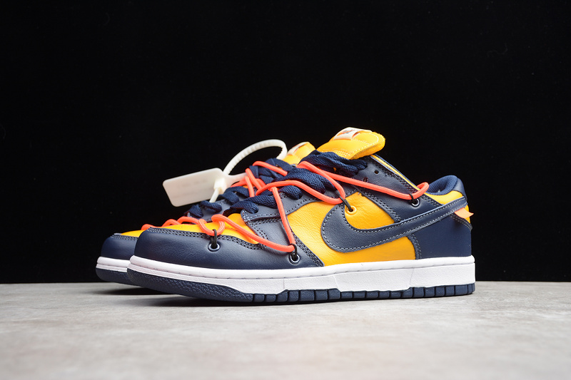 Cy Ow X Dunk Low University Gold/White/Midnight Navy 7