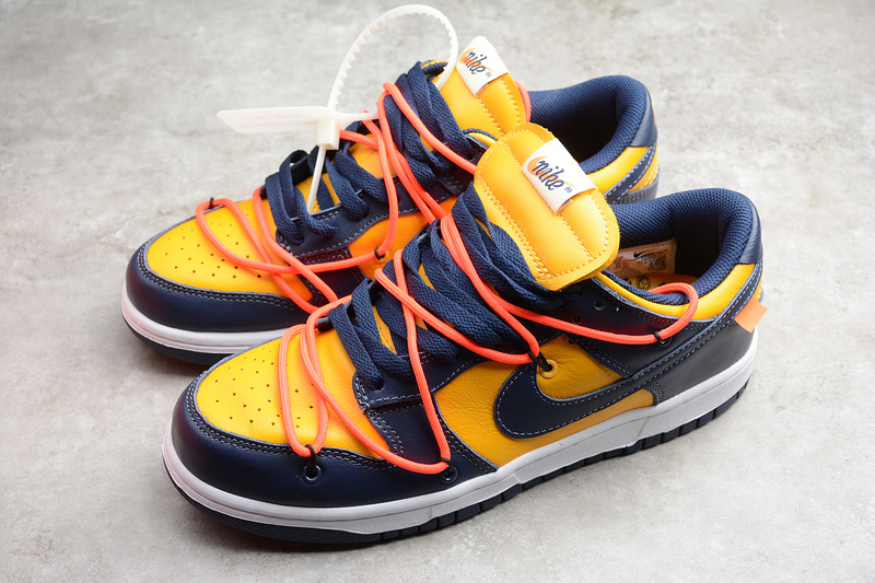 Cy Ow X Dunk Low University Gold/White/Midnight Navy 13