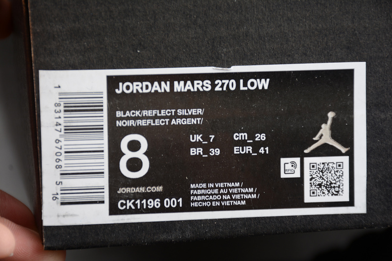 Air Jordan Mars 270 Low Black/Grey/Red 29