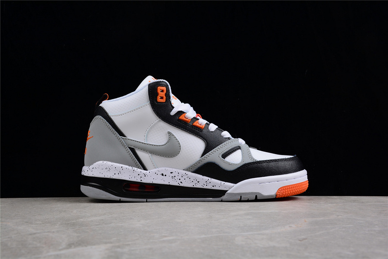 Air Flight 13 Mid White/Black/Grey-Orange 9