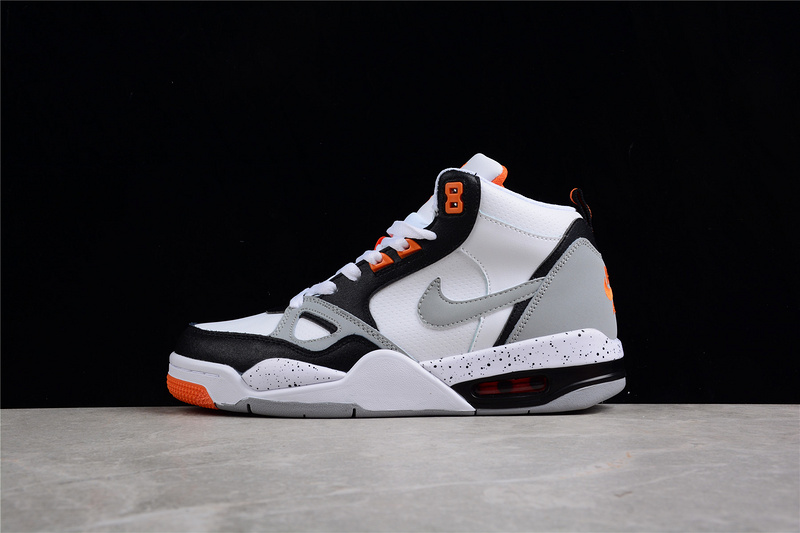 Air Flight 13 Mid White/Black/Grey-Orange 19