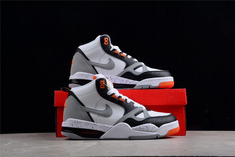 Air Flight 13 Mid White/Black/Grey-Orange 23