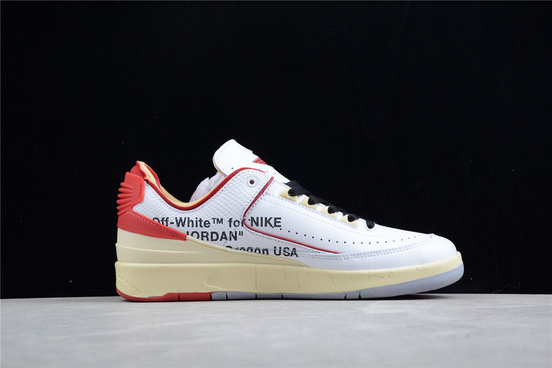 Ow X Air Jordan 2 Retro Low Sp Sail White/White/Red 27