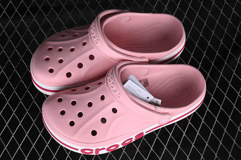 Crocs Dual Use Beach Hole Shoes White/Pink/Red 5