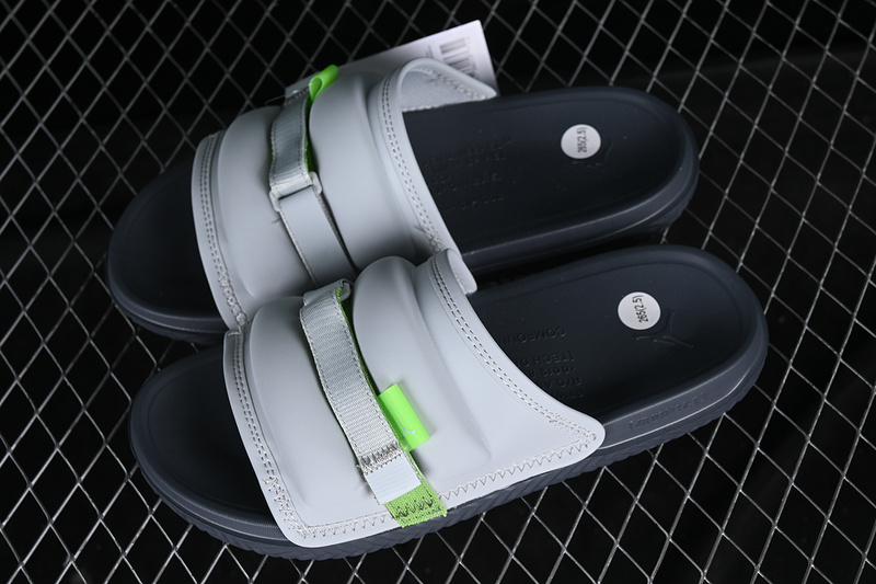 Air Jordan Play Slide Silver/Flint Grey/Green Bean 5