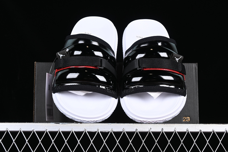 Air Jordan Play Slide Black/Red/White 19