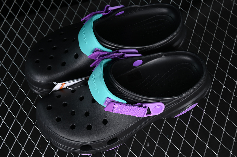 Crocs Classic Clog Black/Purple/Blue 5