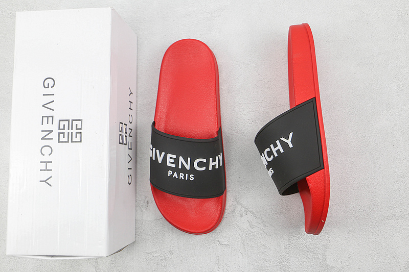 Gi*Venchy Sandals Red/White/Black 7