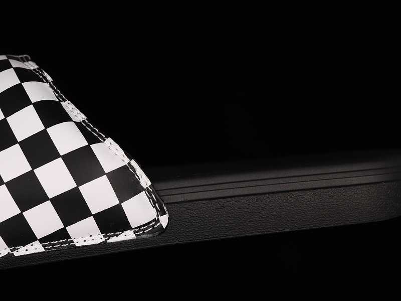 Checkerboard La Costa Slide-On Black/Black/White 11