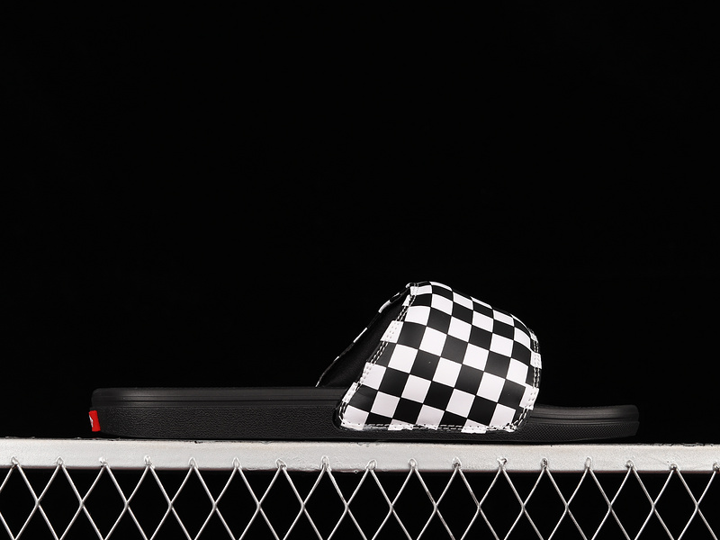 Checkerboard La Costa Slide-On Black/Black/White 17