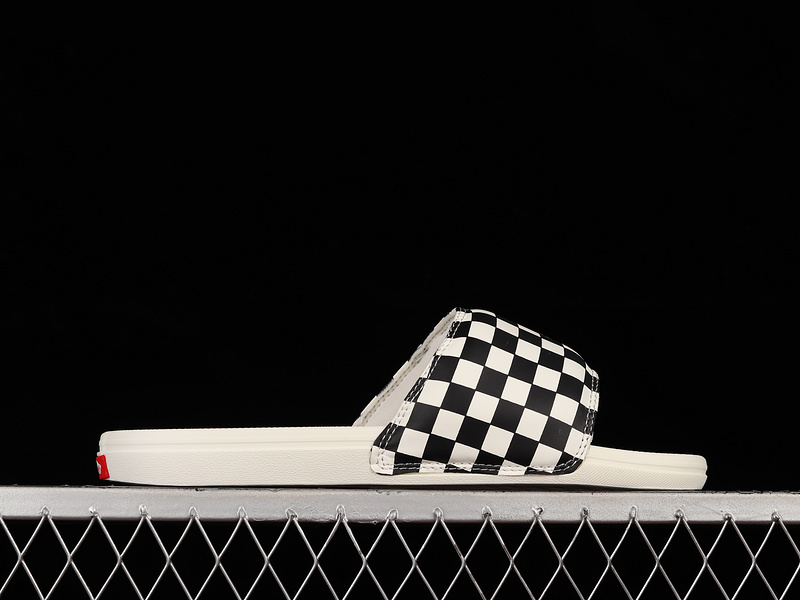 Checkerboard La Costa Slide-On White/Black/White 15