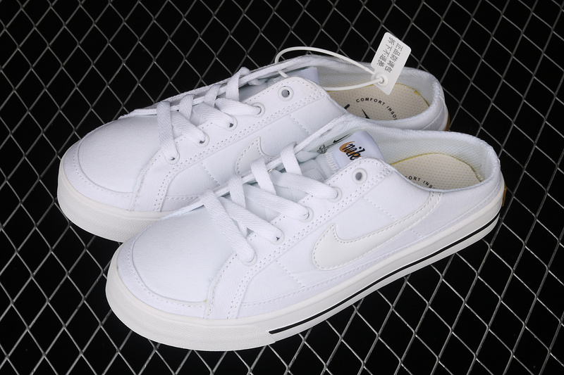 Court Legacy Mule White/Black/Gum Light Brown/White 7