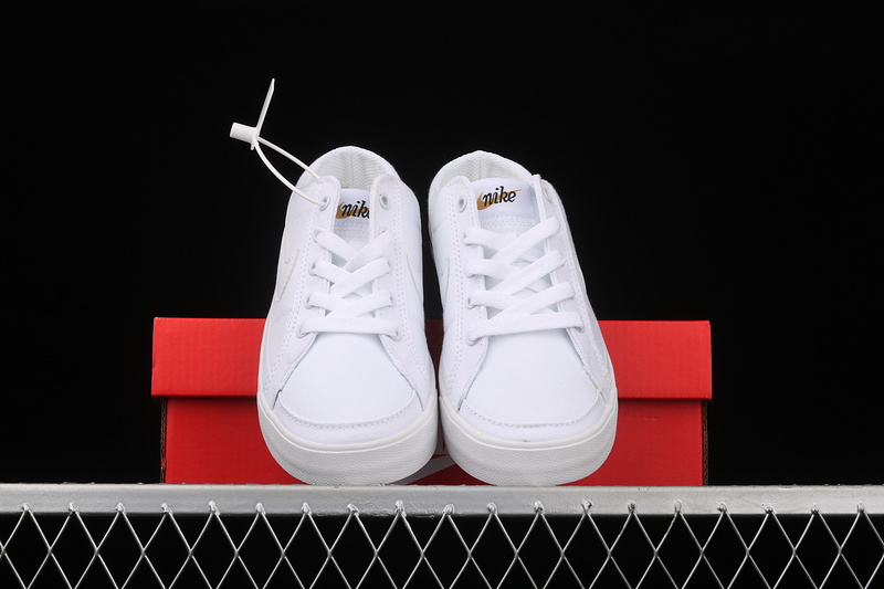 Court Legacy Mule White/Black/Gum Light Brown/White 15