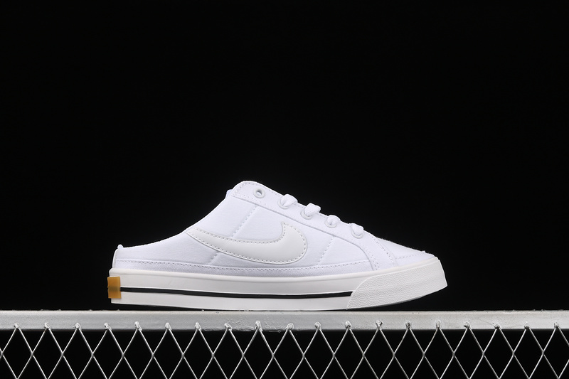 Court Legacy Mule White/Black/Gum Light Brown/White 21