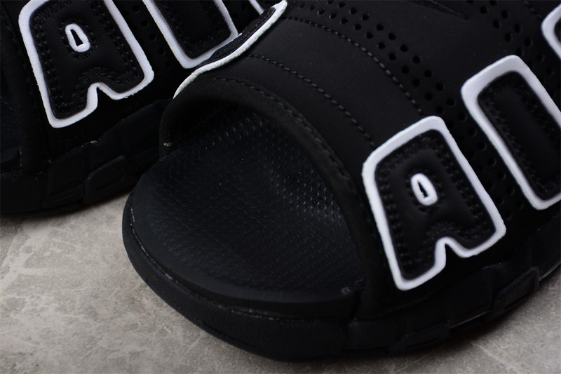 Air More Uptempo Slide White/Black 9