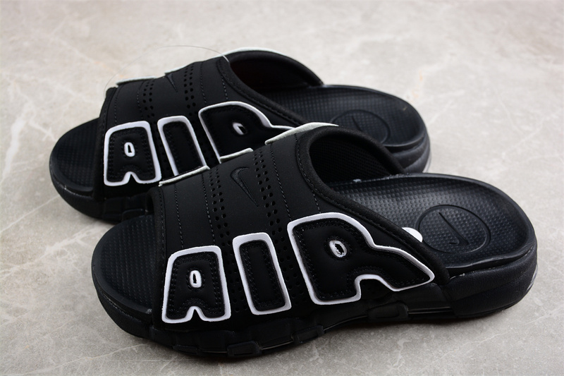 Air More Uptempo Slide White/Black 13