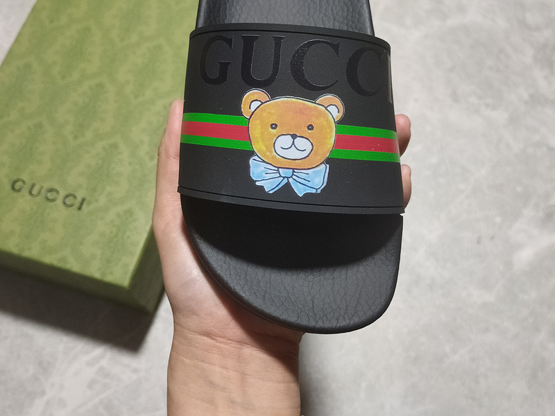 Gucci Slippers Black/Black/Red 11