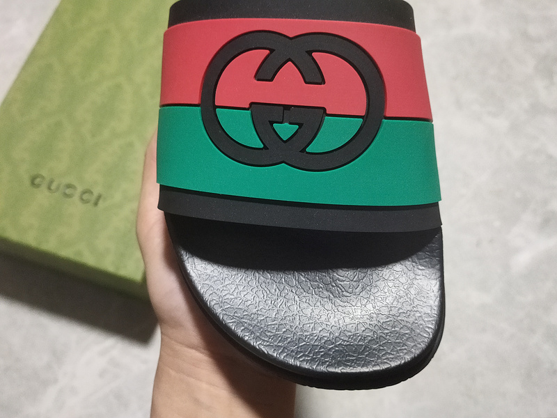 Gucci Slippers Black/Green/Red 3