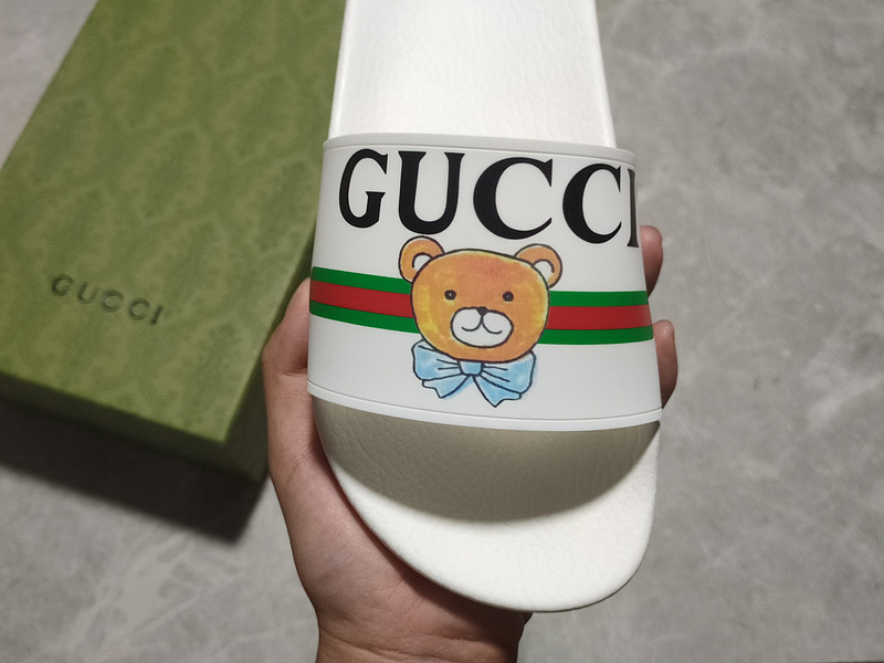 Gucci Slippers White/Black/Red 5