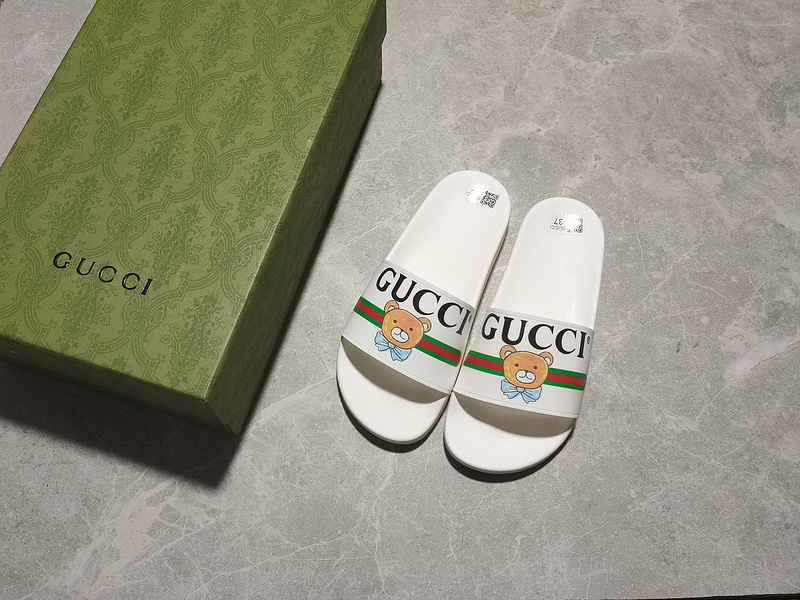 Gucci Slippers White/Black/Red 7