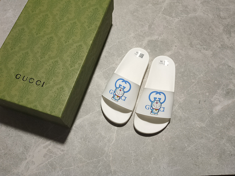 Gucci Slippers White/White/Blue 5