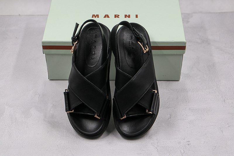 Marni Sandals Black/Black/Black 7