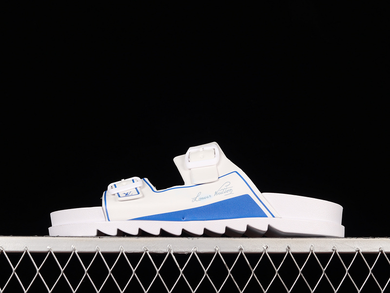 L*V Trend Classic Slippers White/White/Blue 7