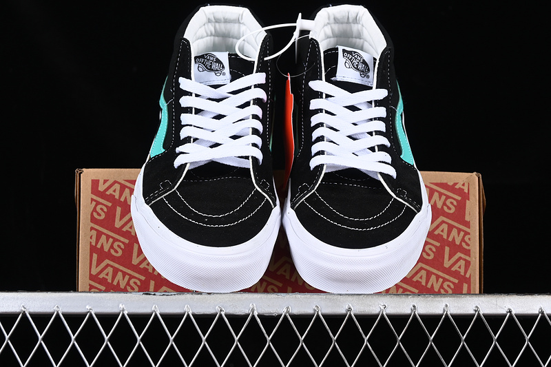 Vans Sk8-Mid White/Black/Green 7