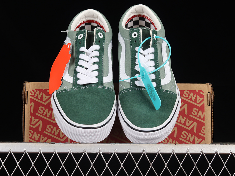 Old Skool Skate White/Green 5