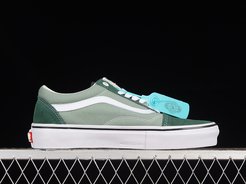 Old Skool Skate White/Green 23