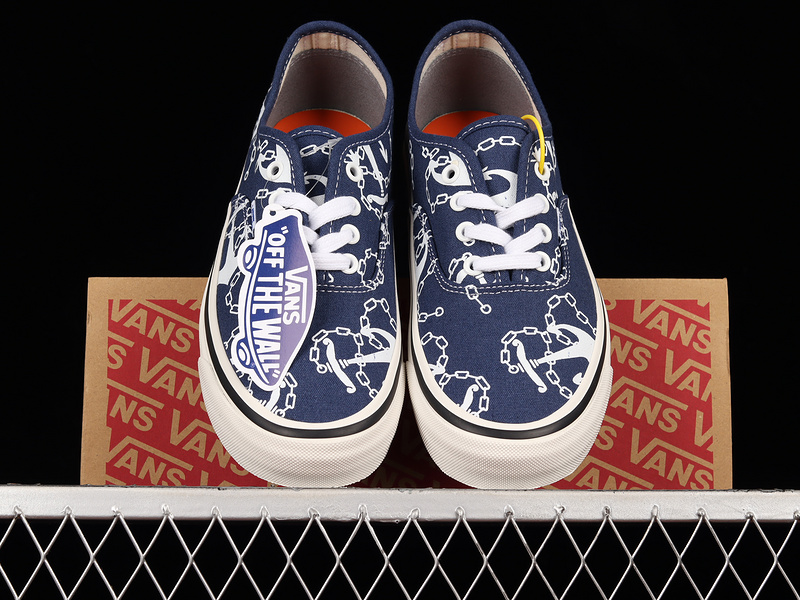 Authentic 44 Deck Dx Shoes Dark Blue/White 25